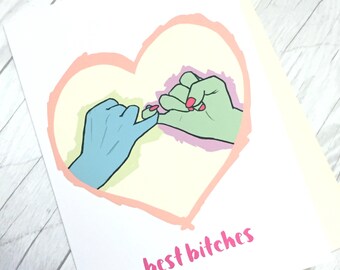 Best Bitches// Card for BFF // Sassy Greeting Card // Bestie Card // Adult Friendship// BFF Card // Friendship Cards // Adult Friendship