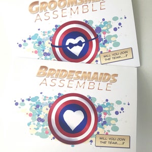 Comic Book Avengers Wedding Party Card: Superhero Bridal Invitations