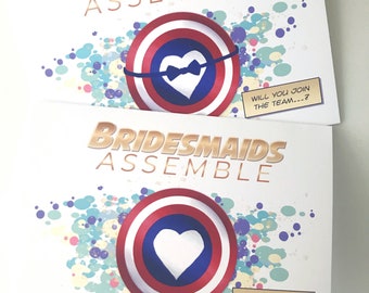 Comic Book Avengers Wedding Party Card: Superhero Bridal Invitations