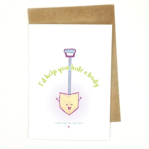 Meilleur complice // Cache un corps // Cartes drôles d'amour pour adultes // Cartes Unconfortable // Carte Meilleur ami // Humour noir // Carte True Crime