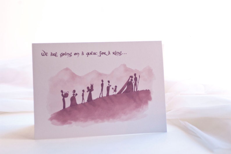 LOTR Wedding Party Cards // Geeky Wedding Cards // Lord of the Rings Theme // Wedding Party Cards // Bridesmaid, Groomsmen, Fellowship Card image 7