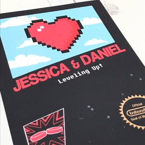 Classic Video Game Wedding Invites // NES Invites //DIGITAL 80s Nintendo Wedding // Printable Invite // Geeky Wedding // Gamer Geek Wedding image 9