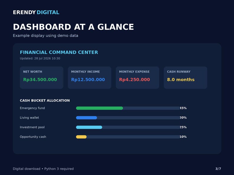 Personal Finance Tracker Python Script, Budget and Expense Tracker, Net Worth Dashboard, Digital Download image 7