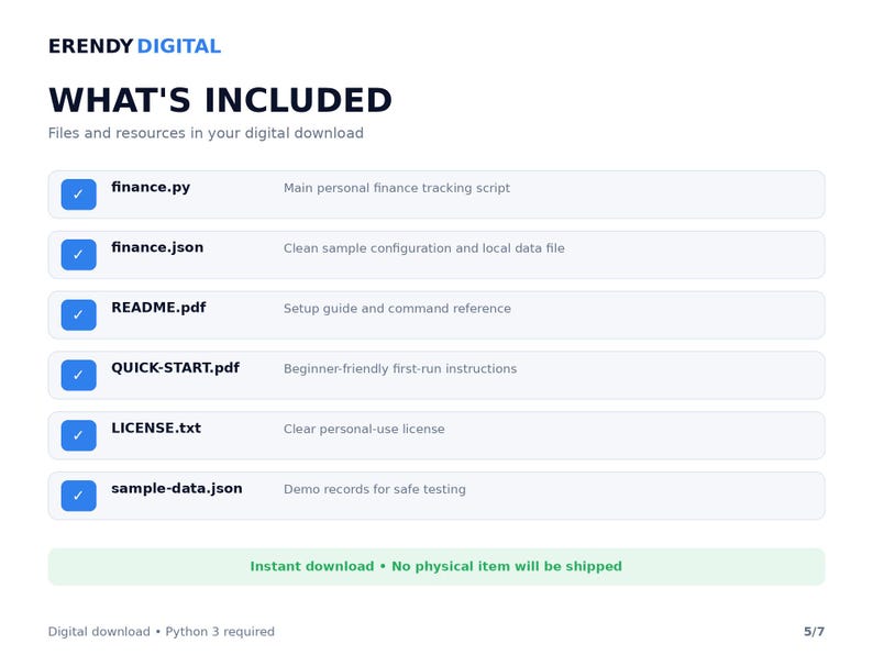 Personal Finance Tracker Python Script, Budget and Expense Tracker, Net Worth Dashboard, Digital Download image 4