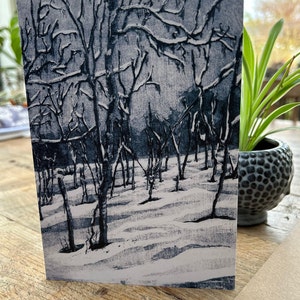 Noorse houten eco-wenskaart