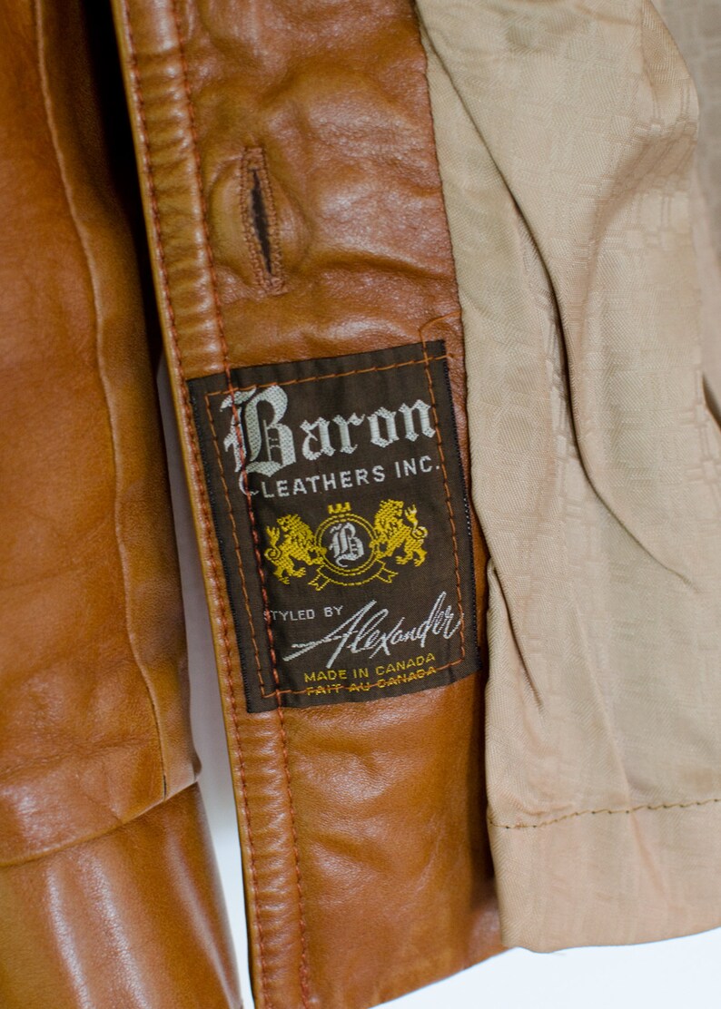 70s Caramel Leather Jacket 1970s Caramel Baron Leathers Etsy