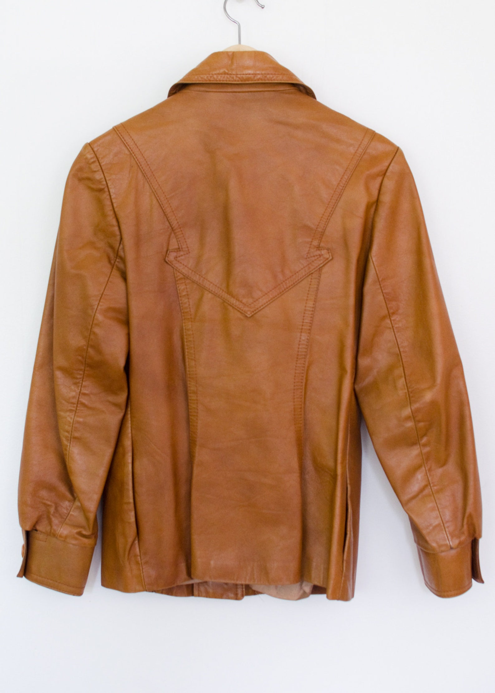 70s Caramel Leather Jacket 1970s Caramel Baron Leathers Etsy