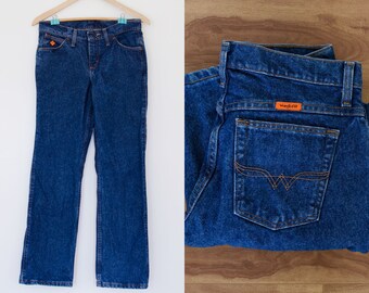 90s Wrangler Dark Denim Jeans | Vintage 1990s Wrangler Jeans Size 4