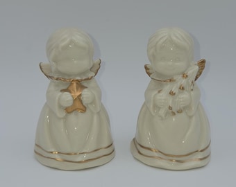 Vintage Porcelain Musical Angel Bells Set of 2