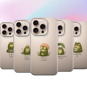 Grumpy Frog Phone Case Transparent Animated Cover for iPhone 17, 17Pro, 16, 15, 14, 13, 12, Samsung S26, S25, S24, S23, S22, A56, Pixel 10A