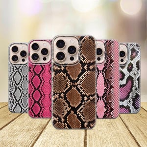 Custodia per telefono con motivo a squame di serpente per iPhone 18 Pro Max, 17, 16, 15, Samsung S26 Ultra, S25 FE, A57, A56, Pixel 11, 10
