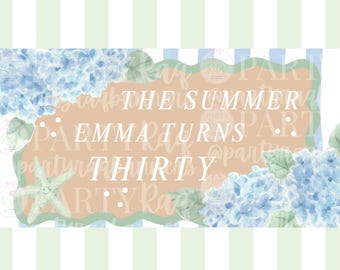 Coastal Birthday Banner (The Summer I Turned…)