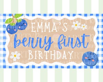 Blueberry Birthday Banner