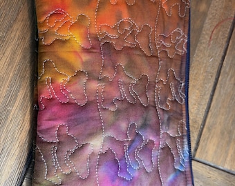 Dead head tie dye zipper pouch