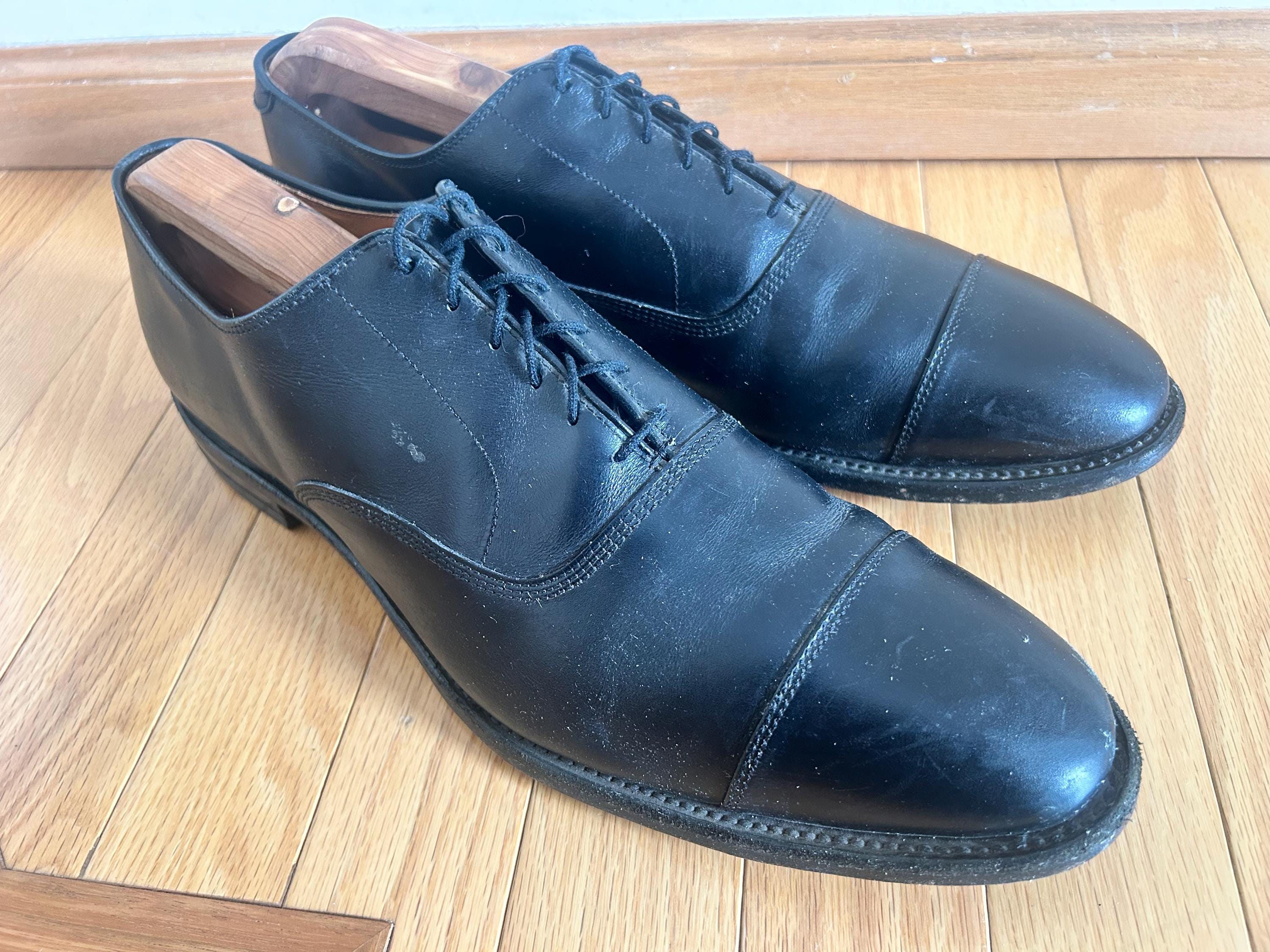 メンズ すっきりとしたブラックレザー ALLEN EDMONDS パークアベニュー 
