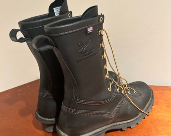 Men s Black Leather DANNER Flashpoint II 10 inch Style 18102 Firefighter Boots Size 13ee Etsy