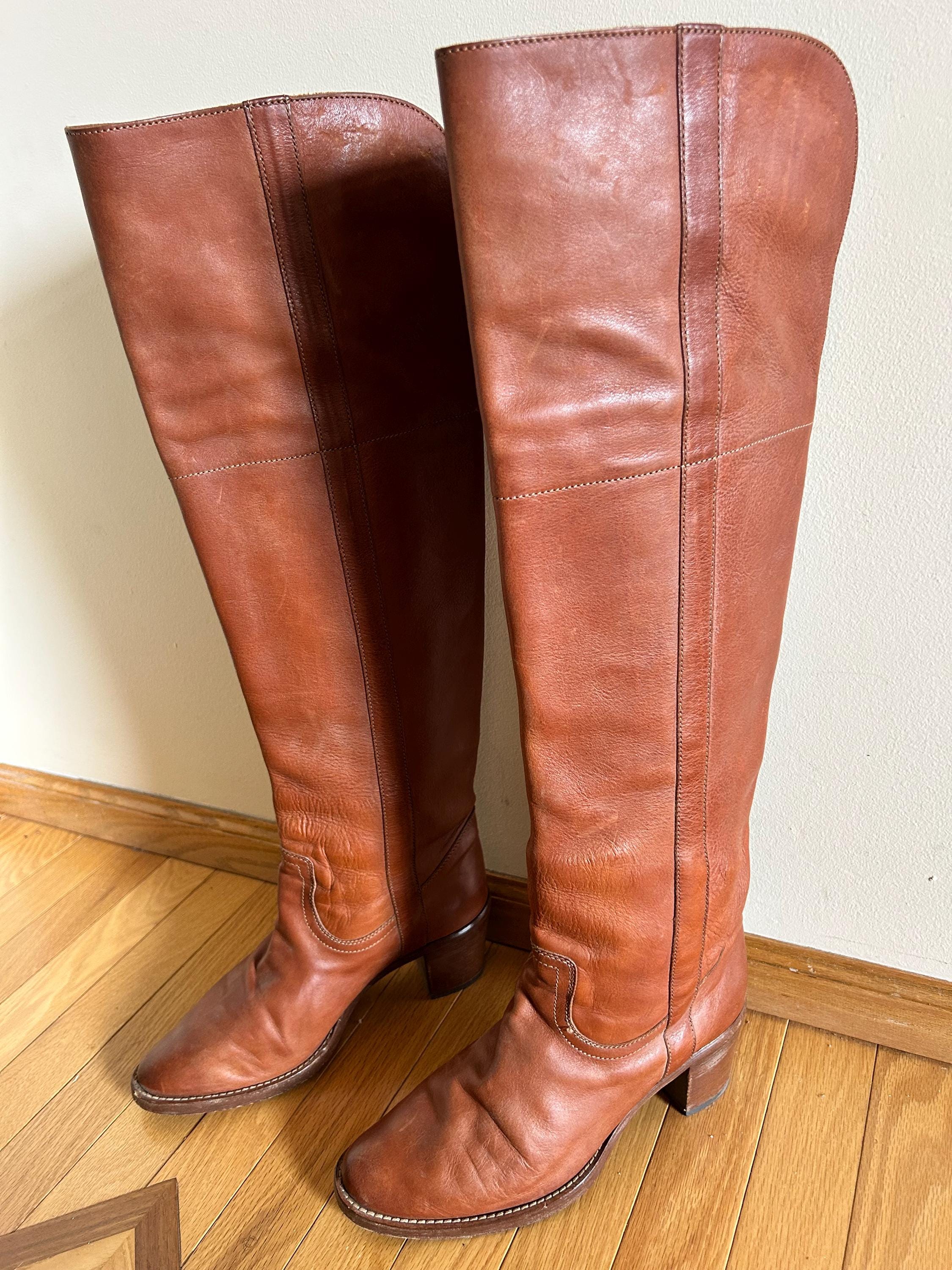 Vtg Johnston And Murphy Pull On Tan Boots 10.5 Men main image 4