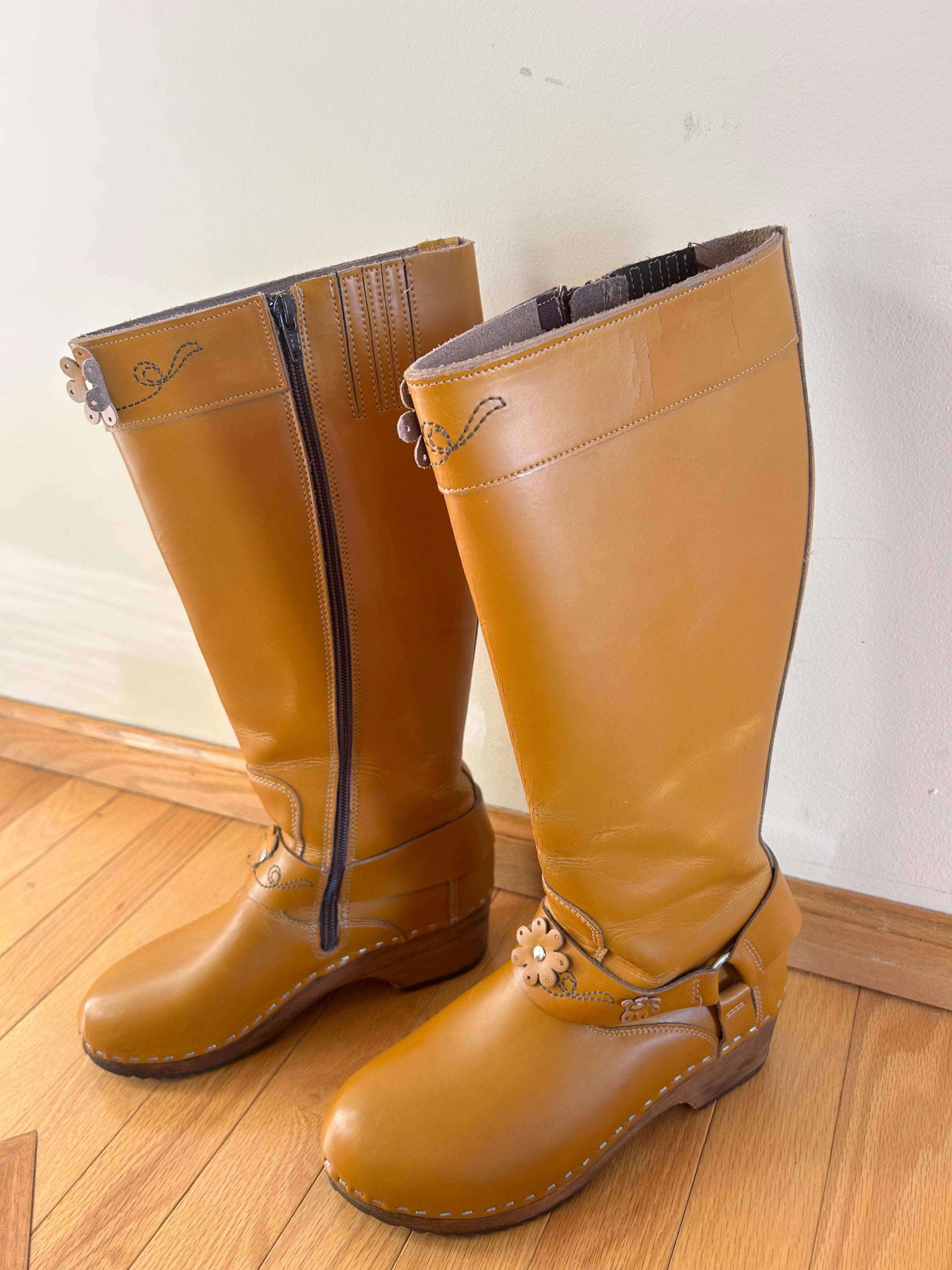 Vtg Johnston And Murphy Pull On Tan Boots 10.5 Men main image 3