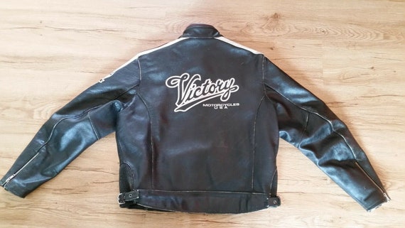 Women's Vintage 1990's Black Leather VICTORY MOTOR