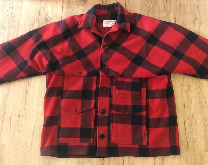 Men's Vintage FILSON Style 83 Plaid Buffalo Double Mackinaw Cruiser 100