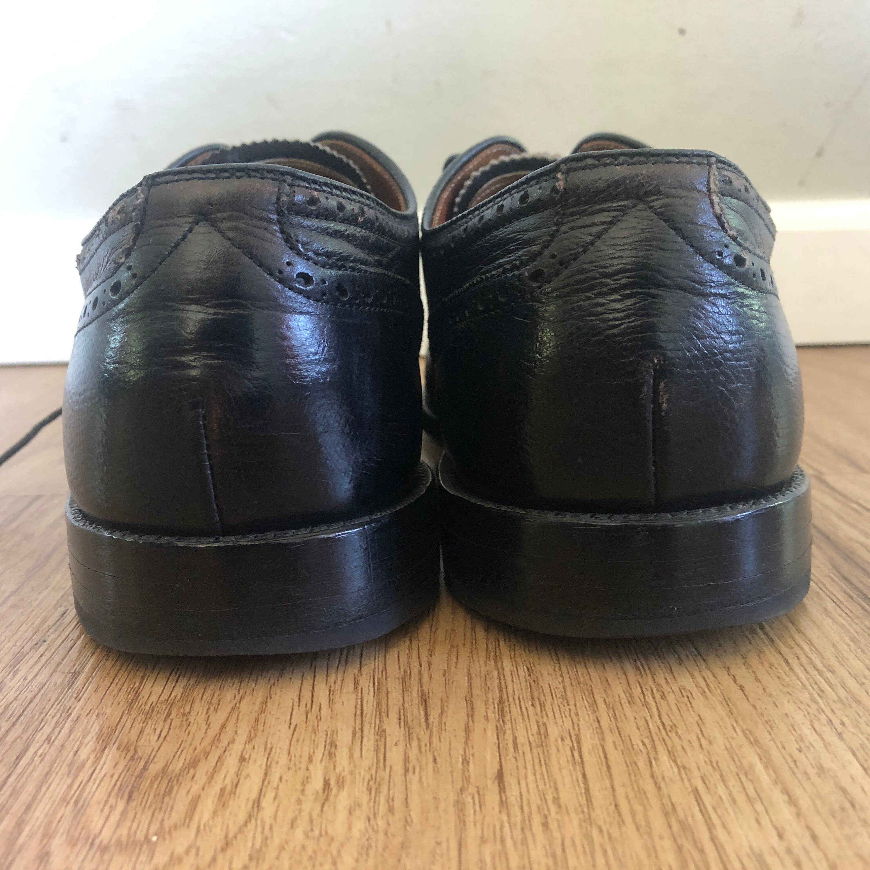 Alden England Black Leather Wingtip Brogue Shoes 12D Vintage Alden x Brogue Wing Tip Boot – BROGUE main image 3