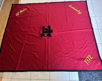Vintage Mehrfarbige Dicke Wolle WHIING Los Angeles Varsity Kettenstich Letterman 70x62 Cabin Decke Überwurf Spread Bettdecke