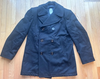 ジャケット・アウター STONE  90s WOOL PEA COAT Vintage-90s-Women-Wool-Blend-