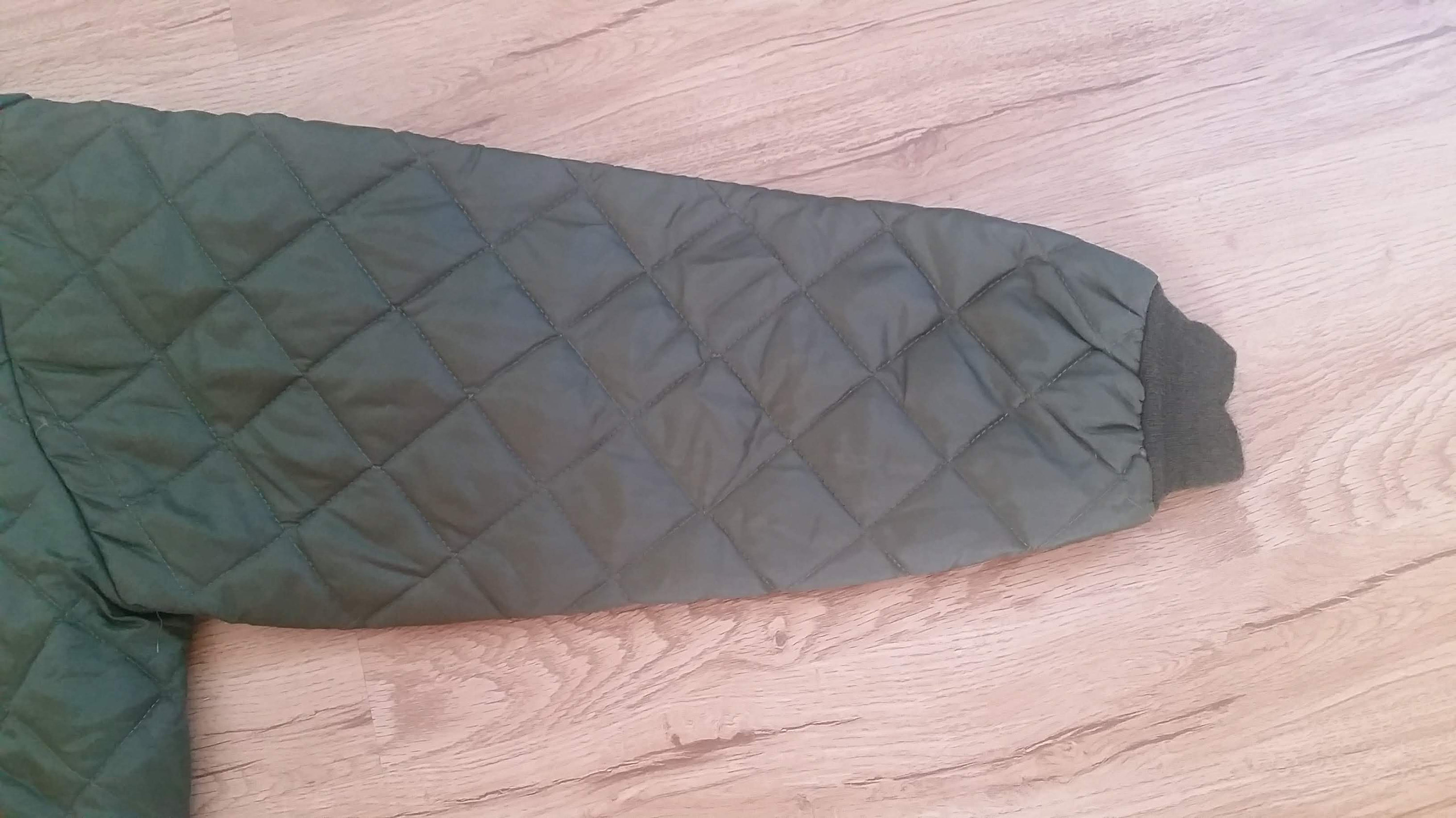 Men's Vintage Army Military Olive Green OG Quilted Zipper