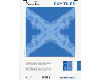 Poster met natuurstenen tegels - SKY TILES - NT1.4