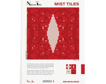 Poster met natuurstenen tegels - MIST TILES - NT4.2