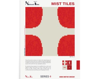 Poster met natuurstenen tegels - MIST TILES - NT4.1