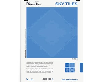 Poster met natuurstenen tegels - SKY TILES - NT1.2