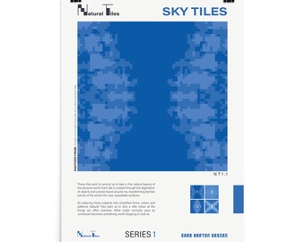 Poster met natuurstenen tegels - SKY TILES - NT1.1