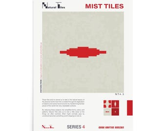Poster met natuurstenen tegels - MIST TILES - NT4.3