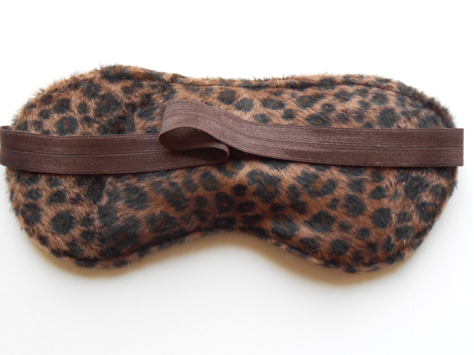 Brown Leopard Print Faux Fur Sleep Mask Etsy