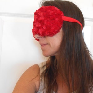 Red Hot Minky Sleep Mask image 1