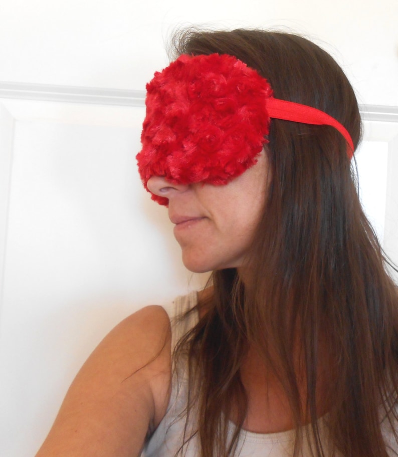 Red Hot Minky Sleep Mask image 1