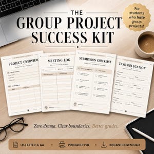 Erfolgspaket für Gruppenprojekte, Lerngruppenorganisator, Aufgabenverteilung, Protokolle von Universitätsbesprechungen, Aufgabenverfolgung, Teamwork-Planer