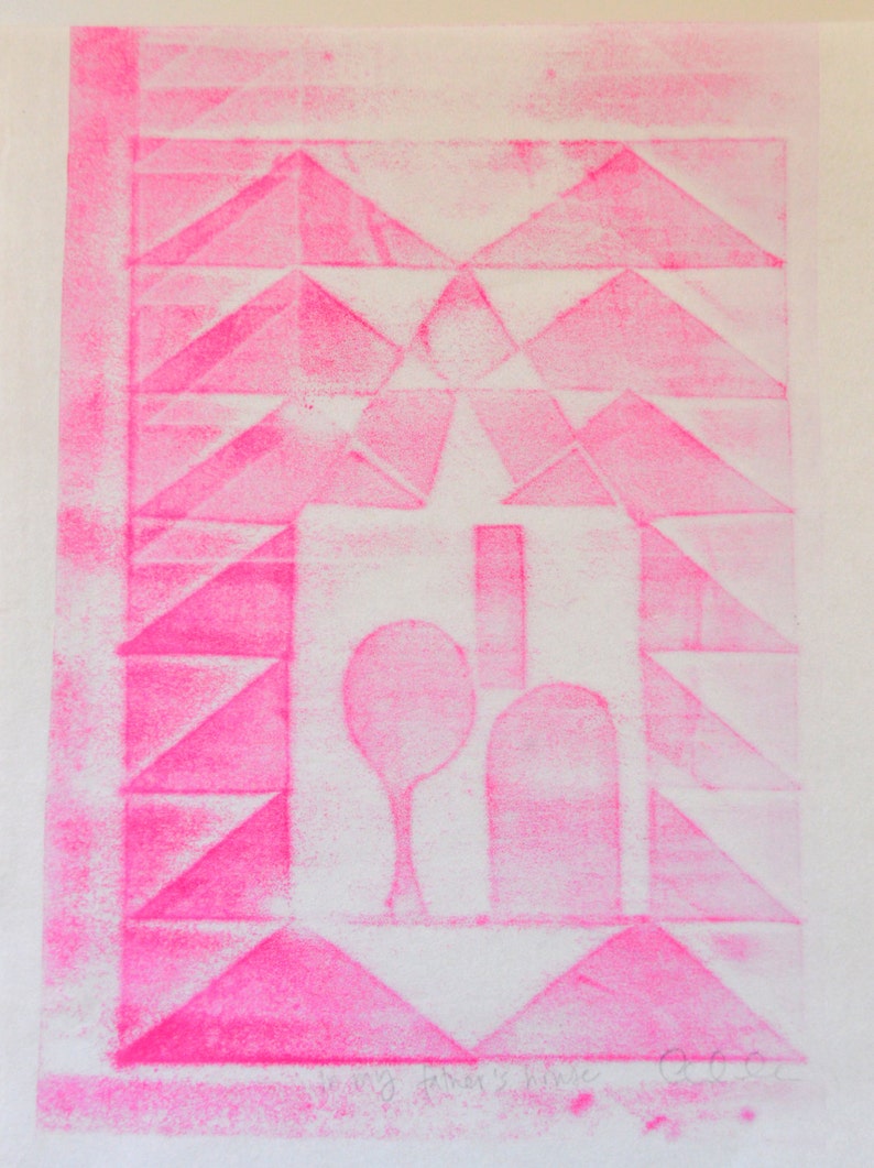 Original Print Hand Pulled Print in My Father's Etsy