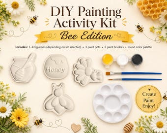 Bee and Honey Pot Painting Kit,  DIY Craft Activity