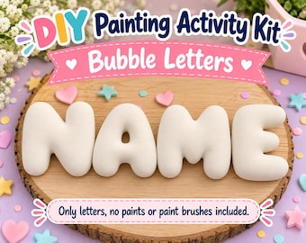DIY, Bubble Letter Name Craft-Letters Only