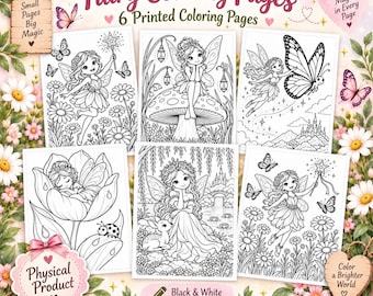 Fairy Coloring Party Favor, Kids Activity Kit, Birthday Party Craft,