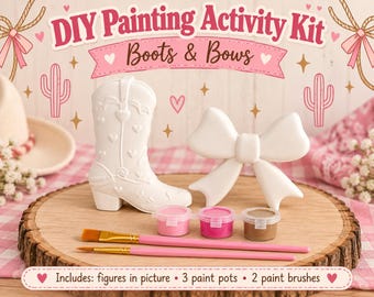 Boots & Bows Plaster Painting Kit – DIY Craft Activity