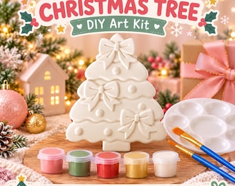 Christmas Tree Painting Kit-DIY Holiday Craft Kit