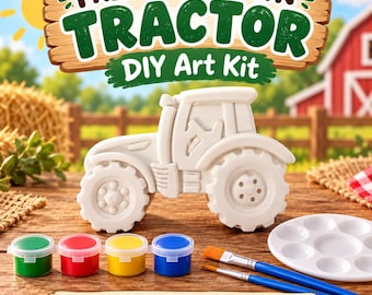 Large Tractor Painting Kit, Farm Birthday Party Activity