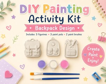 Backpack Plaster Painting Kit – DIY Craft Activity
