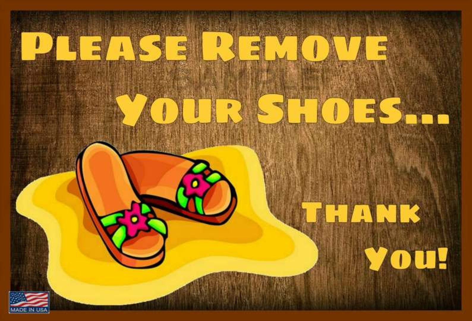 Please Remove Shoes Metal Sign Made in USA Metal 8x12 Etsy