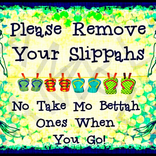 Please Remove Shoes Slippahs Sign 8x12 Metal Vivid Distressed - Etsy