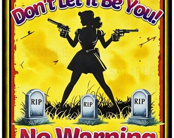 No Trespassing Sign USA Made! Metal 8x12 Keep Out Private Property No Warning Shots Funny Bar Garage Man Cave Sign