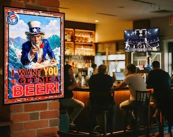 World's Greatest Signs! Funny Metal Sign 8"x12" Distressed Tiki Bar Pool Hot Tub Man Cave Office Bar Pub Decor Uncle Sam Surfing Patriotic